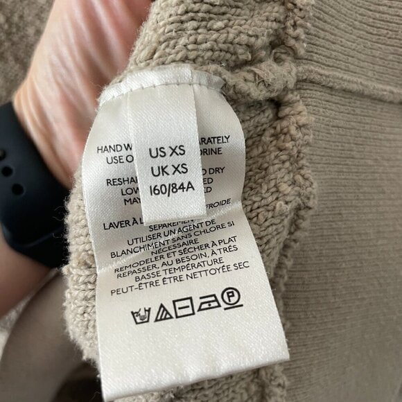 Free People Found My Friend Knit Balloon Sleeve Casual Pullover Sweater Cream XS - Picture 7 of 9